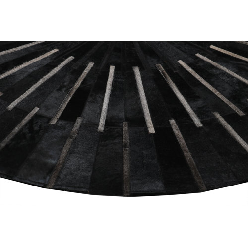 Leather Patchwork Cowhide Area Rug 